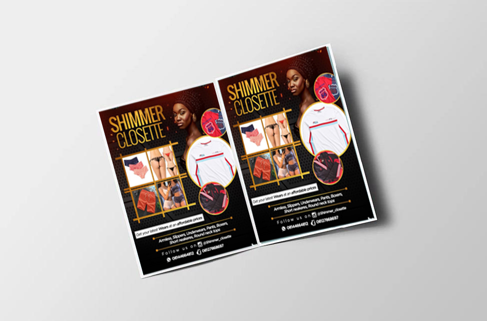 A3 card bi-half fold brochures